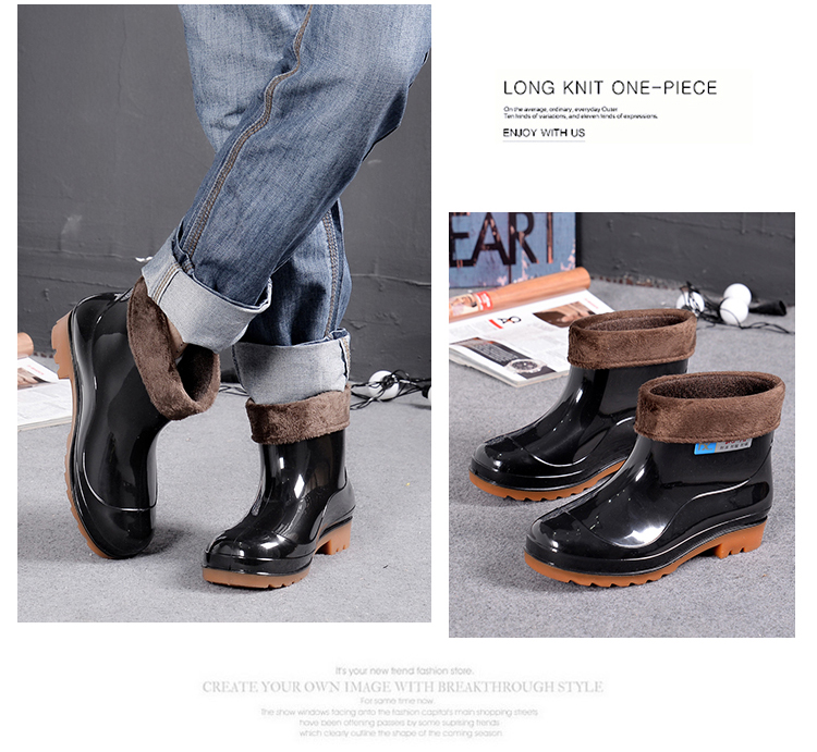 Chaussures - bottes caoutchouc homme pour hiver - semelle tendon - Ref 968009 Image 23