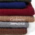 Hengyuanxiang nam xoắn tinh khiết cashmere áo len mùa thu và mùa đông vòng cổ màu rắn dài tay áo thun áo len nam áo len dày Áo len Cashmere