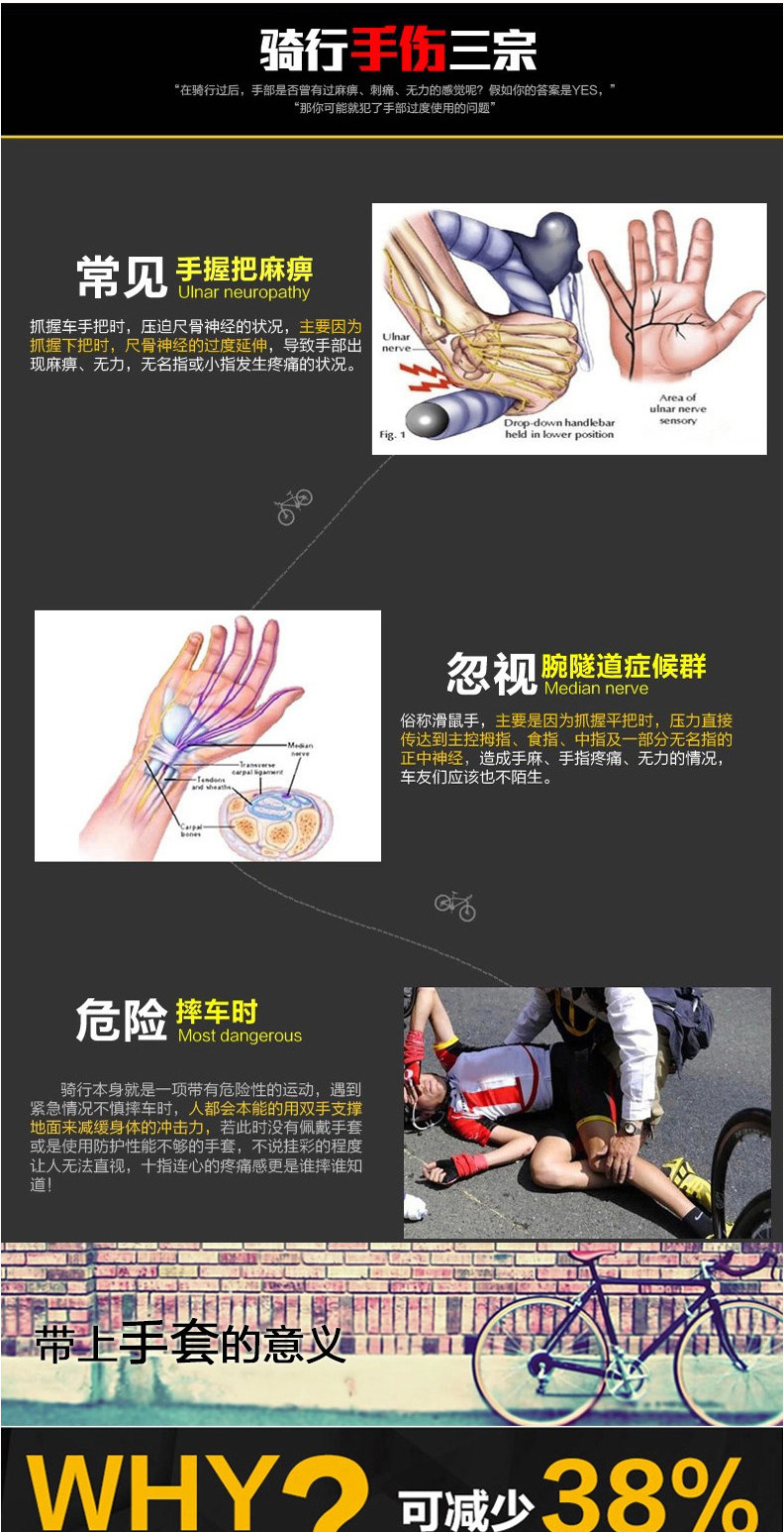 Gants de cyclisme mixte ONLINELOVE - Ref 2238473 Image 7