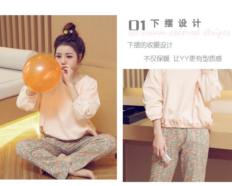 Mùa thu và mùa đông phiên bản Hàn Quốc của đồ ngủ dài tay cotton nữ ngọt ngào và đáng yêu hai món đồ sinh viên phục vụ mùa hè mỏng có thể mặc các kiểu đồ bộ đẹp