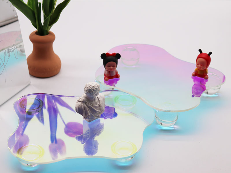 Niche irregular high-end acrylic perfume tray ins home decoration aromatherapy decoration bottom support shooting props