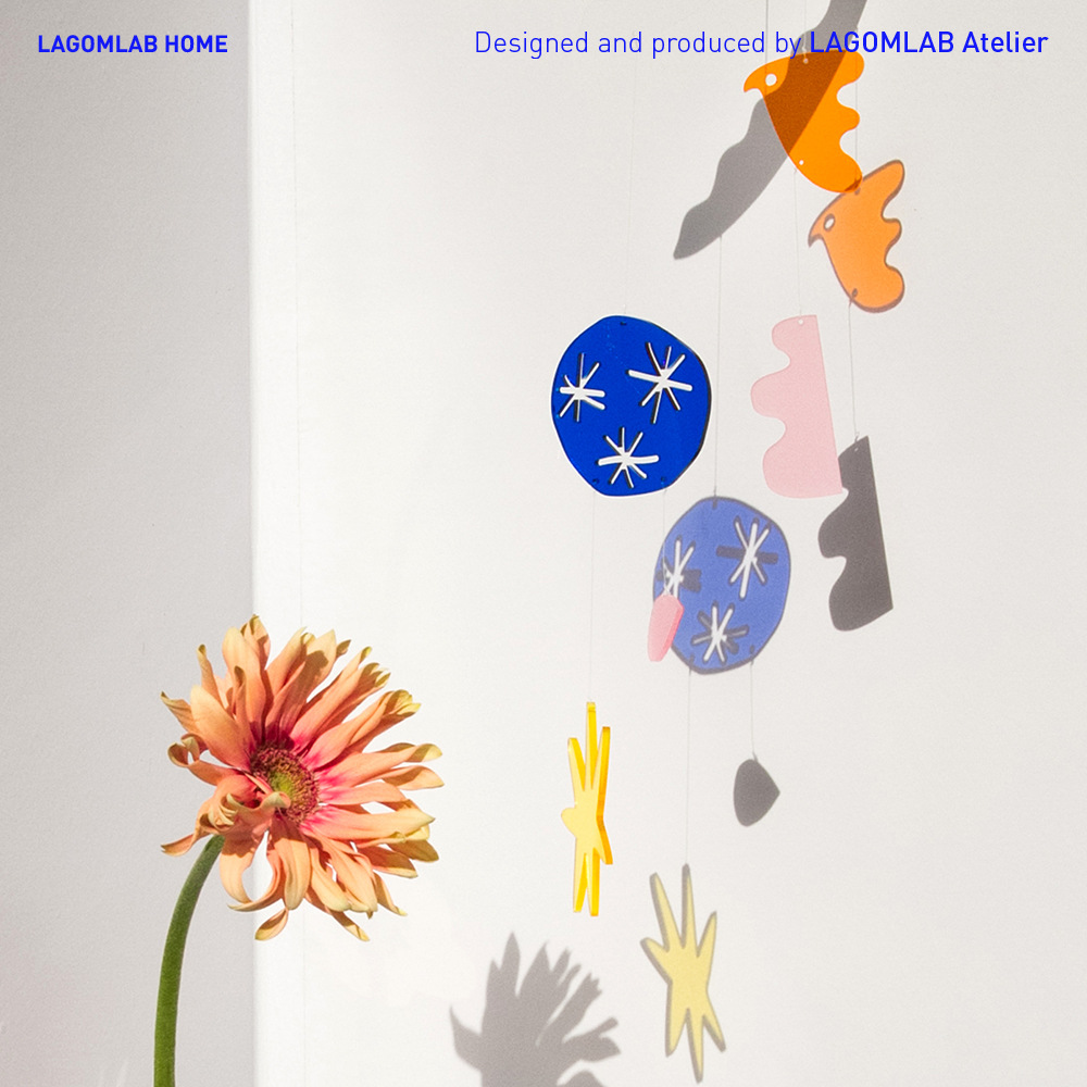 Acrylic Hanging Decoration Wind Bells Nordic Ins Wind Flowers Geometric Pattern Balance Dynamic Placement Ornament Home Decoration