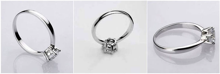 Nhẫn cưới mô phỏng nhẫn kim cương nhẫn nữ nhẫn một carat kim cương nhẫn 925 sterling bạc mạ bạc nhẫn đôi nhẫn nhẫn cặp pnj