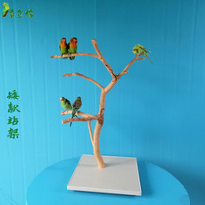 Качели 玄凤虎皮牡丹鹦鹉站架育鸟缘树枝鸟架桌面矮款训鸟架宠物栖木玩具 2426624614