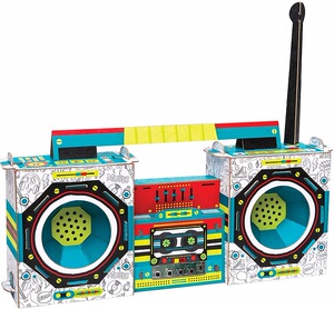 进口英文 Klutz MAKER LAB Radio Boombox 手工制作纸质收音机 有电路 电学物理知识 电子工程科普 动手能力培养玩具书 STEAM体系