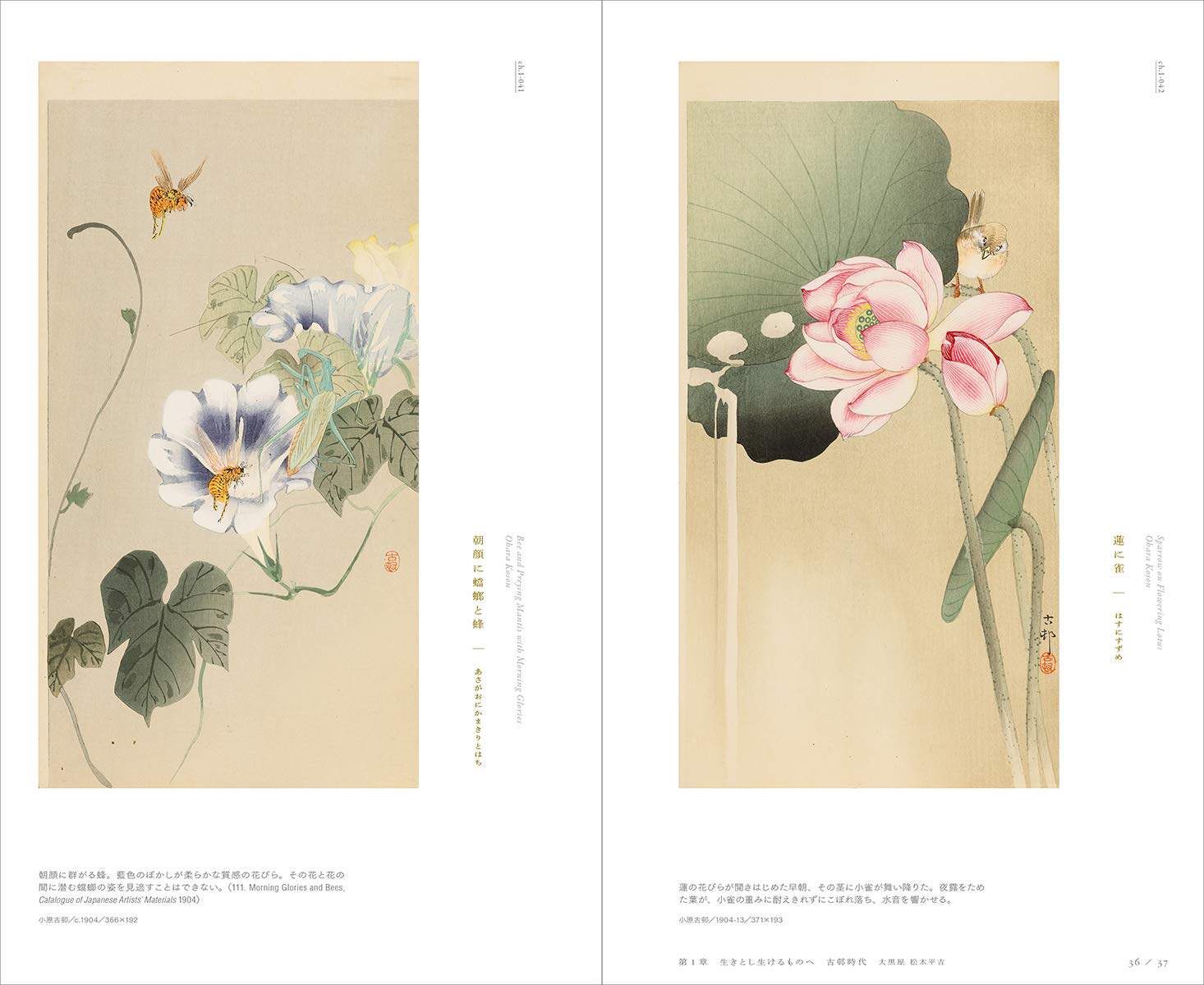 现货 外图日版 小原古邨小原古邨作品集 跨越海洋的花鸟世界平凡社小池満紀子进口日文原版