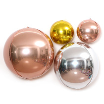 Mirror gold 4b ball 10 inch 12 inch 15 inch 18 inch 22 inch aluminum film balloon festival wedding charm arrangement floating