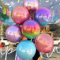 New 22 inch 4D gradient color ball series carnival day aluminum film aluminum foil balloon wedding birthday party decoration