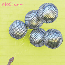 ins style 4D laser disco disco ball-shaped decoration balloon Wedding party decoration aluminum film balloon
