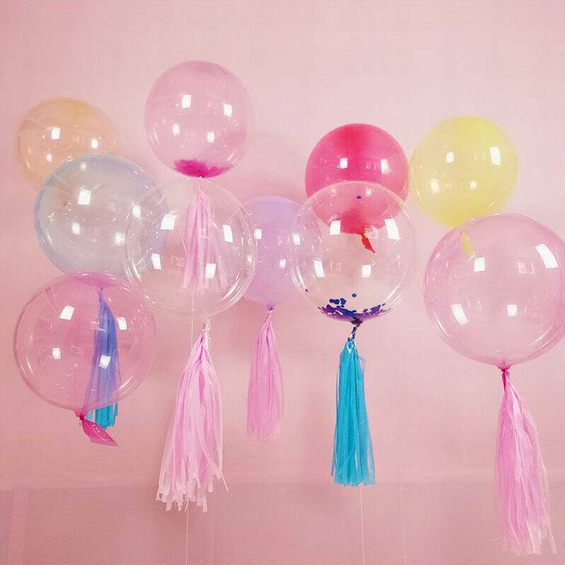 New crystal wave ball 24 inch 36 inch transparent color round balloon wedding birthday creative party decoration