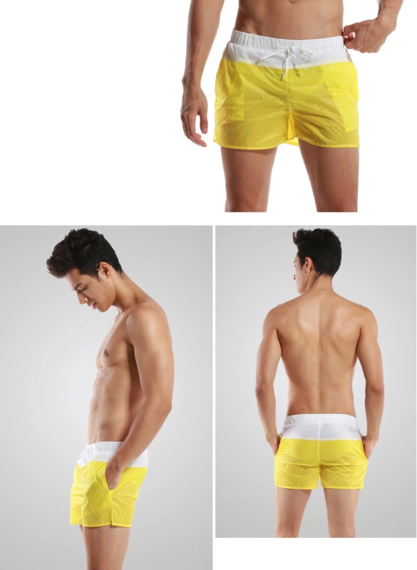 Desmiit quần đi biển gợi cảm nam thoáng khí ba điểm quần short thể thao nhà bơi quần nam thời trang mùa xuân nóng - Quần bãi biển 	quần dài đi biển nam	