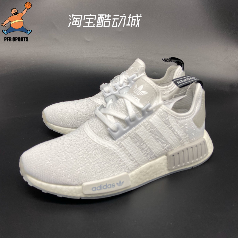 Adidas Nmd R1 Full-Length Boost Gray and White Letter Sports Casual Shoes Bd7607 Adidas Nmd R1 Full-Length Boost Gray and White Letter Sports Casual Shoes Bd7607