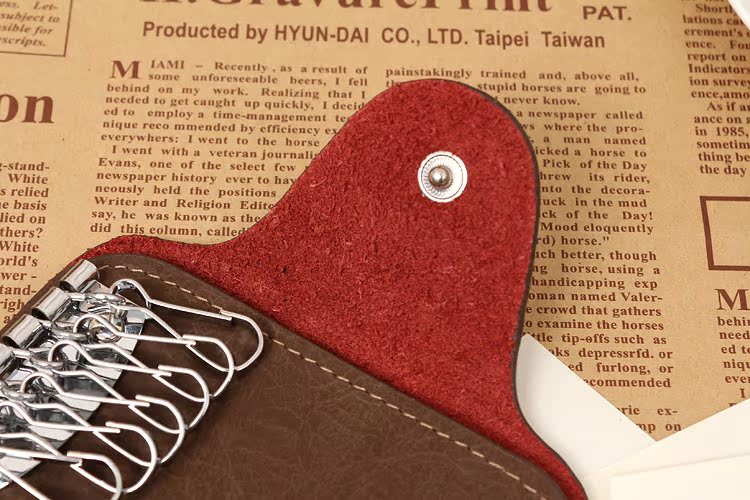 Túi chìa khóa retro nam nữ sáng tạo gói thẻ chìa khóa hai trong một đơn giản siêu mỏng chìa khóa đa năng hộ gia đình nhỏ - Trường hợp chính móc chìa khóa đẹp