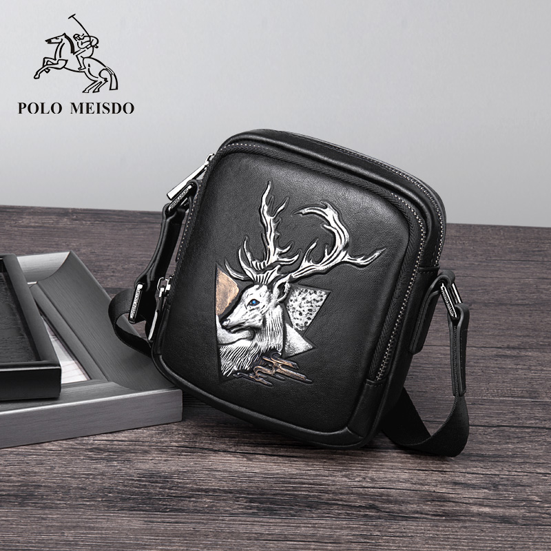 British Ralph Lauren polo shoulder bag men's leather small messenger bag casual men's bag leather small backpack youth tide brand