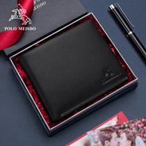 British Paul mens wallet leather 2022 new short wallet head layer cowhide drivers license wallet soft tide brand