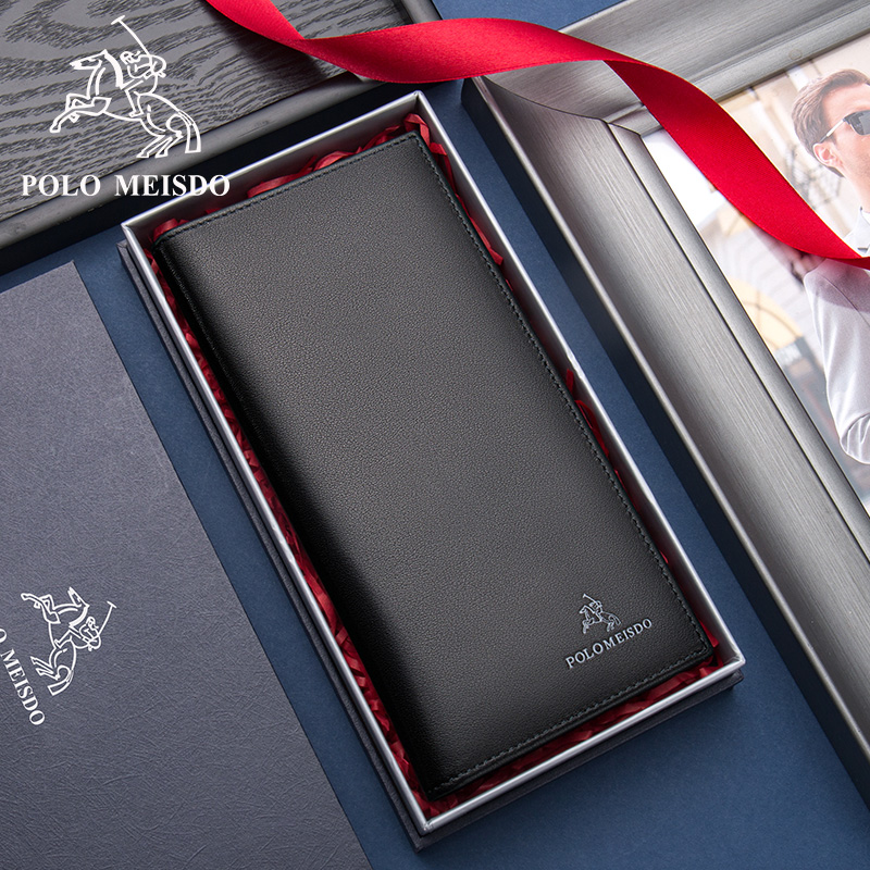 British Ralph Lauren polo men's wallet leather long version luxury brand cowhide wallet men's wallet high-end brand tide