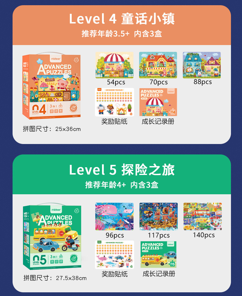 法国艺术家绘制 弥鹿 儿童益智大块拼图 图16