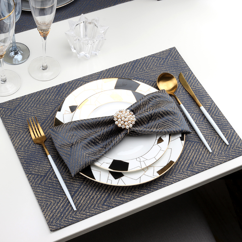 Cloth Art Western Dining Mat Light Extravagant Heat Insulation Mat Anti Burn and thick-ins style upscale Little luxurious Nordic minimalist dining table cushion