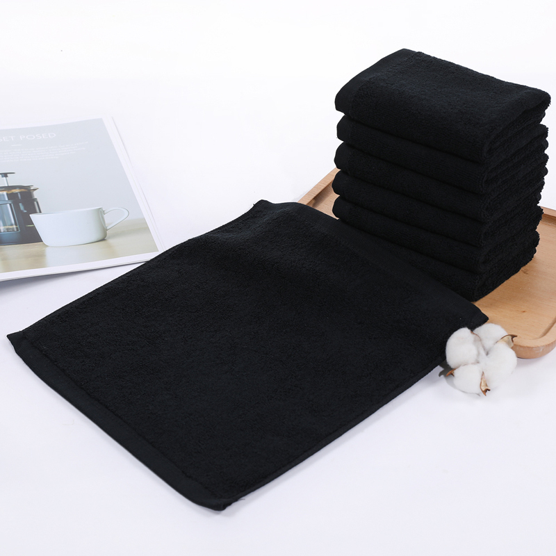 Black Rag Towel, Lint-Free, Absorbent, Stain-Resistant, for Wiping Cars, Bar Counters, Housekeeping, Cleaning, Square Towel, Kitchen-Specific Towel