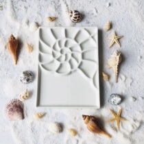 New picture book colorful ceramic palette small conch watercolor white porcelain wave palette