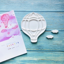 New picture book palette porcelain ceramic palette hot air balloon high white fine porcelain New