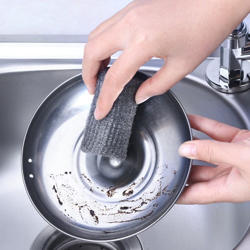 12 Japanese imported ultra - fine steel wire ball stainless steel tap - pitch steel wire cotton polished cleaning ball