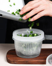 Refrigerator storage box Kitchen onion ginger garlic storage box Fruit snack box Portable drainable cover onion preservation box