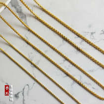High-end Thai Buddhist chain sub 18K gold male and female long style pendant jade honey wax hanging chain sweater necklace without falling color