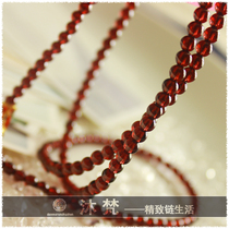 High-end Thai Buddha chain 4mm Garnet ladies hanging chain necklace sweater chain long