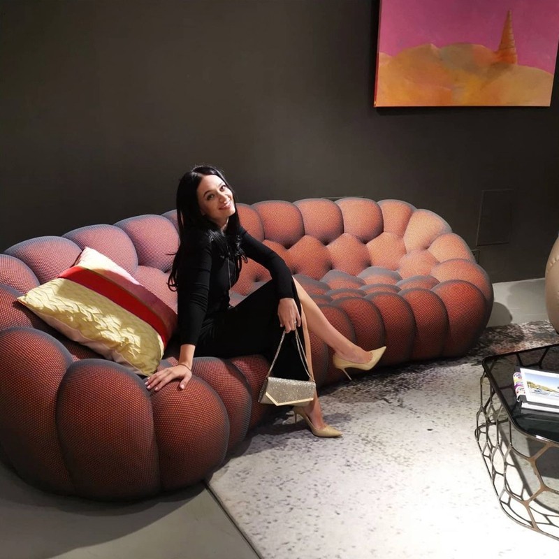 Bubble sofa Bubble Irregularly Shaped Cotton Fabric Art Small House Shaped Arc Creative Nets Red Casual Designer Furniture