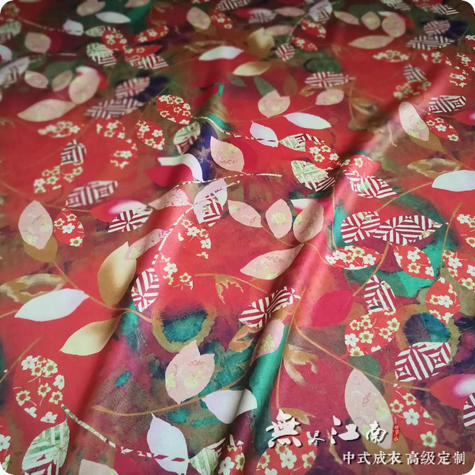 Endless Jiangnan Silk Sain - wrinkly Web - style Chinese flagrobe clothes customized