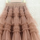 Girls Irregular Mesh Princess Skirt Sweet and Fashionable Cake Skirt 2022 Spring and Summer Korean Version Fairy Half-Length Skirt