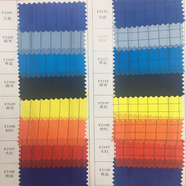 Custom antistatic cloth antistatic 210 polyester Taft 1 0 striped mesh fabric No dust cloth material color complete