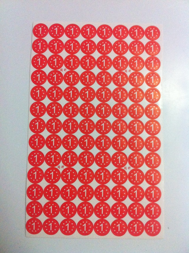 Hundreds of adhesive numbers are attached to 1 - 100 each number