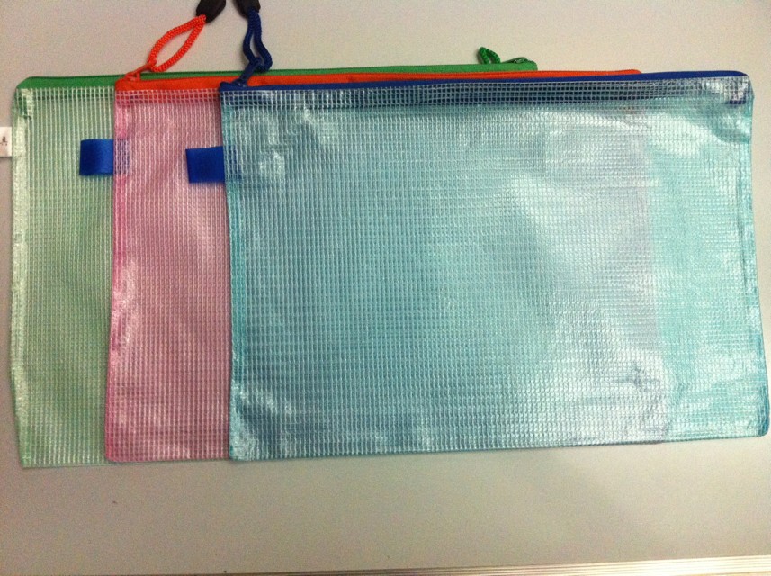 Yibo A4 PVC grid zipped bag 12 bag-Taobao