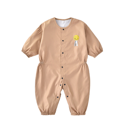宝宝防水防脏宽松连体爬爬服