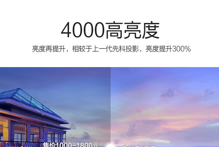 Máy chiếu mới Yushchenko 2018 gia đình HD wifi thông minh không dây rạp hát gia đình 4K Điện thoại di động Android