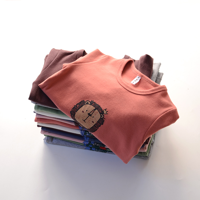 Boy Han version Long sleeves T-shirt Children's spring autumn pure cotton beating bottom blouses baby All cotton Leisure Inner Chinese New Year dress