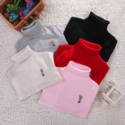 Men's and women's children's cotton sweaters, children's sweaters, baby autumn and winter sweaters, children's sweaters, baby high-neck bottoming shirts