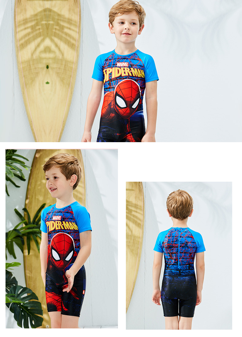克 Áo tắm cho trẻ em Boy Spider-Man Kem chống nắng Siamese Big Boy Split Áo tắm cho bé Bộ đồ bơi cho nam - Bộ đồ bơi của Kid đồ bơi bé gái