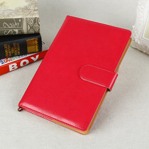 Exquisite notepad booklet wholesale business work soft leather girl soft copy a5 white collar Training Notebook