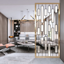 Modern simple small apartment living room screen glass bedroom decoration porch light luxury entrance hall cover double-sided partition wall