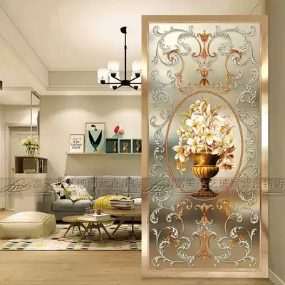 American simple screen living room compartment bedroom fashion decorative art introduction glass European porch cover net red