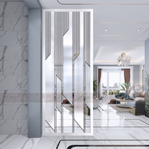 Modern simple hotel screen partition Living room double-sided decorative frosted glass wall Custom entrance Light luxury small apartment