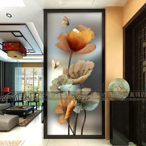 Nordic Art Glass Entry into the Genguan Aisle Background Wall Screen Partition Wall Living Room Decoration Frosted Craftsmanship Glass