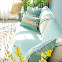 Light luxury Chenille sofa cushion Nordic simple modern four-season universal non-slip fabric cushion combination sofa cover
