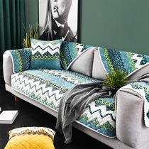 Sofa Cushion Four Seasons Universal Non-slip Cushions Sub Nordic Minima Fashion Thickened Coral Suede Sofa Cover Backrest Towels