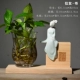 Bình thủy tinh Zen Trung Hoa thủy canh retro hoa chèn hoa khô gốm hoa trang trí chậu hoa xanh - Vase / Bồn hoa & Kệ chậu cây xi măng