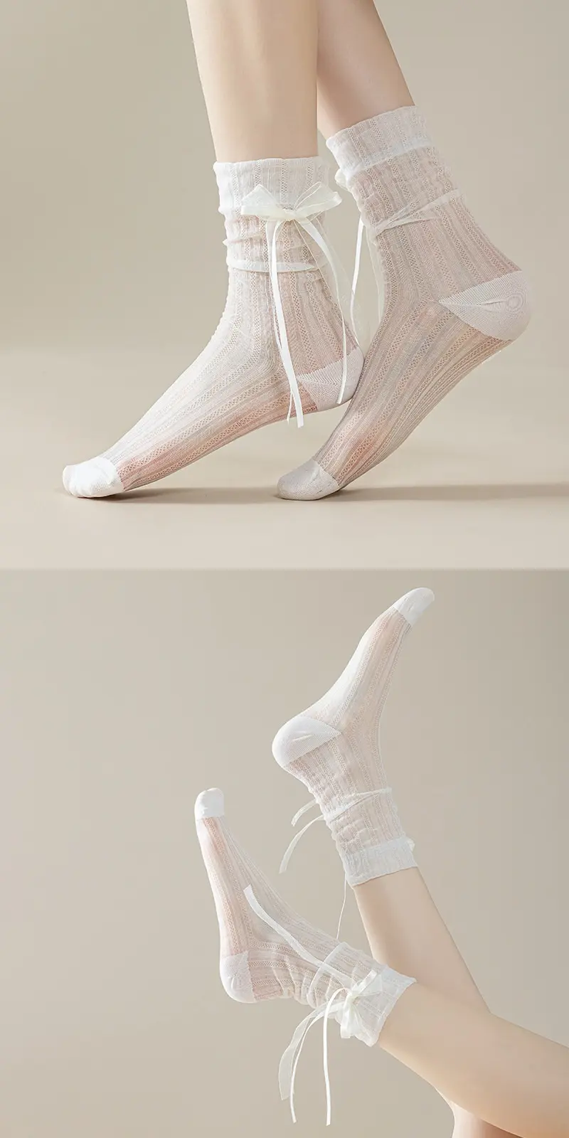 jk制服加工定制 袜子女洛丽塔袜子夏天薄款堆堆袜亲子款蕾丝花边结公主小腿袜