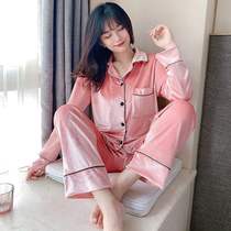 Pajamas womens autumn and winter long sleeves golden velvet spring and autumn Korean students can wear home clothes two sets
